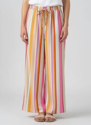 Pantalon larg țesătură crep mărime normală portocaliu ESQUALO femme