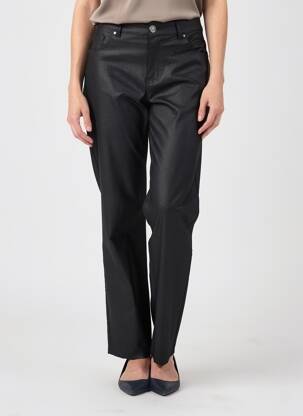 Pantalon slim țesătură acoperită mărime normală negru GEVANA femme