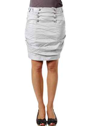Fustă scurtă gri perlat ET COMPAGNIE femeie