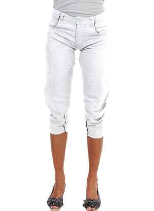 Pantalon trei sferturi alb ET COMPAGNIE femeie