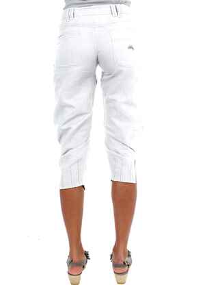 Pantalon trei sferturi alb ET COMPAGNIE femeie
