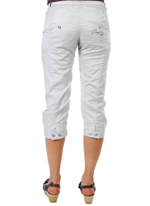 Pantalon trei sferturi gri perlat ET COMPAGNIE femeie