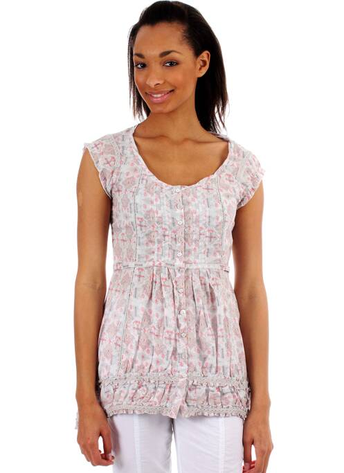 Tunică mâneci lungi roz ET COMPAGNIE femeie