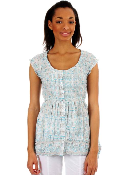 Tunică mâneci lungi albastru ET COMPAGNIE femeie