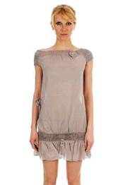 Rochie midi gri LA FEE MARABOUTEE femeie