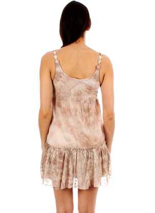 Rochie midi bej LA FEE MARABOUTEE femeie