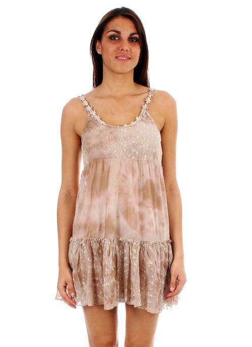 Rochie midi bej LA FEE MARABOUTEE femeie