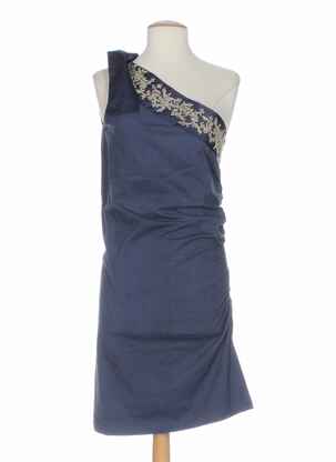 Rochie midi guler rotund albastru MINE DE RIEN femeie