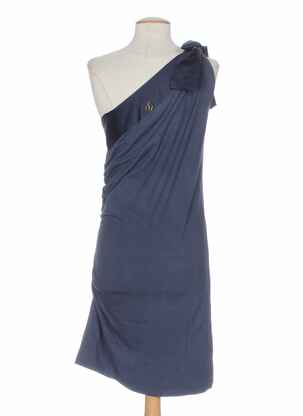 Rochie midi guler rotund albastru MINE DE RIEN femeie