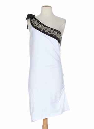 Rochie midi guler rotund alb MINE DE RIEN femeie