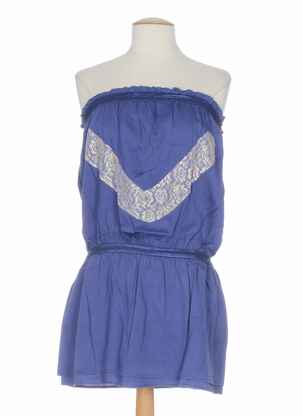 Rochie scurtă croială cambrată albastru MINE DE RIEN femeie