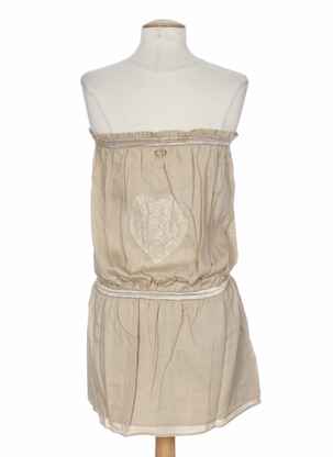 Rochie scurtă croială cambrată bej MINE DE RIEN femeie