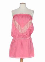 Rochie scurtă croială cambrată roz MINE DE RIEN femme