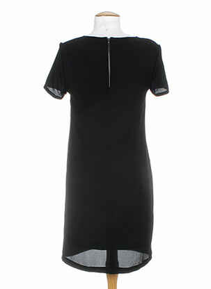 Rochie midi croială fluidă mâneci scurte negru XO femeie