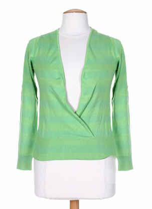 Pulover mâneci lungi mâneci lungi verde STEFAN GREEN femeie