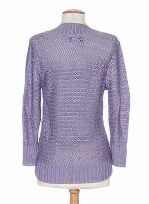 Pulover guler în v mâneci lungi violet STEFAN GREEN femeie