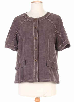 Jachete casual guler rotund maro WEILL femme