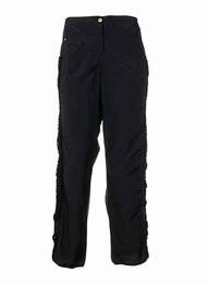 Pantalon drept croială dreaptă talie joasă negru CATY LESCA femme