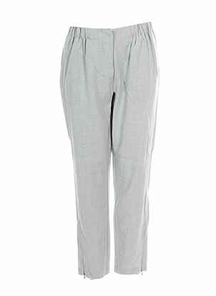 Pantalon drept închidere cu fermoar sub clapetă cu cârlig gri VERO MODA femeie