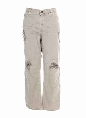 Pantalon slim bej ACQUAVERDE femeie