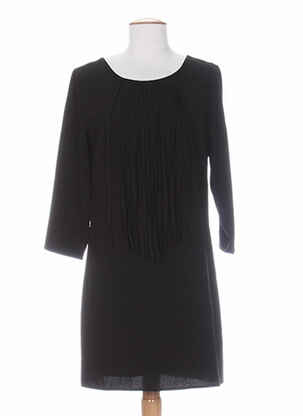Rochie midi mâneci 3/4 mâneci 3/4 negru DEUX TWO femeie