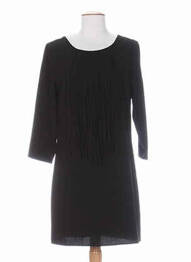 Rochie midi mâneci 3/4 mâneci 3/4 negru DEUX TWO femeie