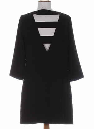 Rochie midi mâneci 3/4 mâneci 3/4 negru DEUX TWO femeie