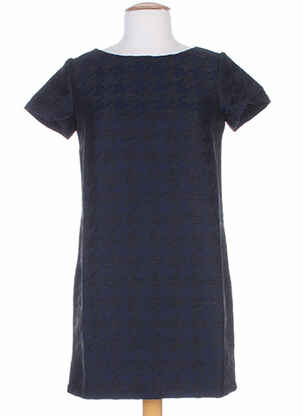 Rochie midi mâneci scurte mâneci scurte albastru FRENCHTROTTERS femeie