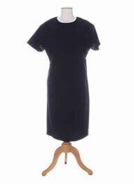Rochie midi închidere cu fermoar la spate mâneci scurte albastru BY MALENE BIRGER femeie