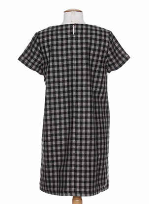 Rochie midi mâneci scurte mâneci scurte negru COMPAÑIA FANTASTICA femeie