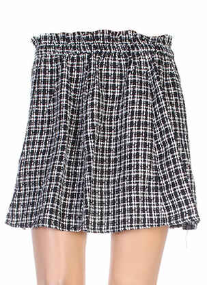 Fustă scurtă croială evazată negru BY MONSHOWROOM femeie