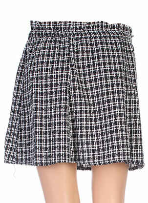 Fustă scurtă croială evazată negru BY MONSHOWROOM femeie