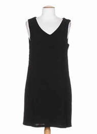 Rochie midi fără mâneci fără mâneci negru BY MONSHOWROOM femeie