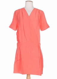 Rochie midi mâneci scurte mâneci scurte portocaliu CLO&SE femme