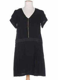 Rochie midi mâneci scurte mâneci scurte negru CLO&SE femeie