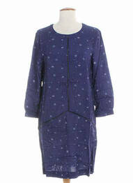 Rochie midi imprimeu fantezie mâneci lungi violet CLO&SE femeie