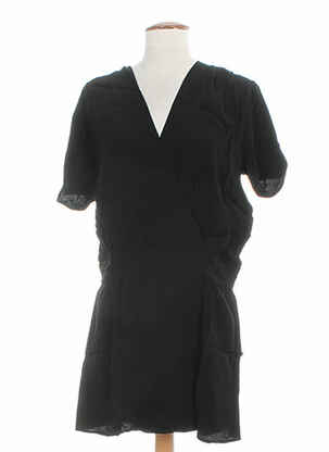 Rochie midi țesătură crep mâneci scurte negru CLO&SE femeie