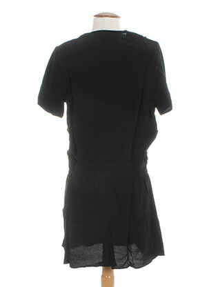 Rochie midi țesătură crep mâneci scurte negru CLO&SE femeie