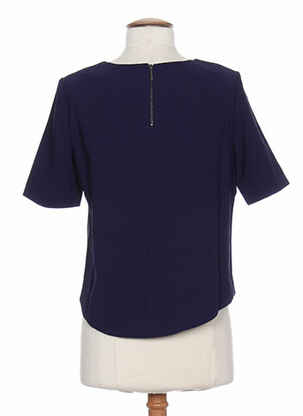 Top guler rotund albastru SO ESSENTIAL femeie