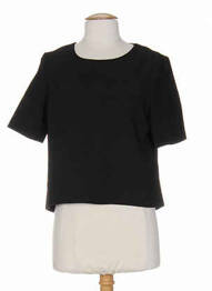 Top guler rotund negru SO ESSENTIAL femeie
