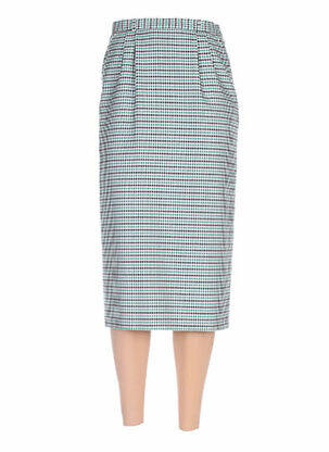Fustă midi talie cu cleme verde LUCIA femeie