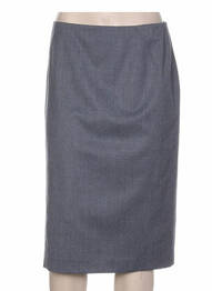 Fustă midi croială dreaptă gri LUCIA femme