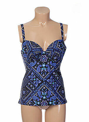 Top de baie bretele elastice reglabile albastru CURVY KATE femeie