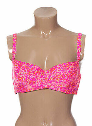Sutien de costum de baie bretele elastice reglabile roz CURVY KATE femeie