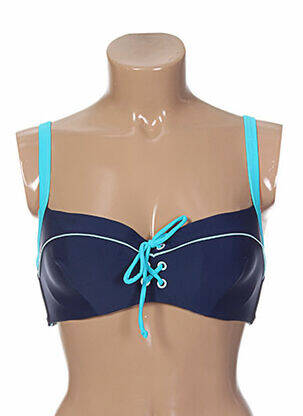 Sutien de costum de baie bretele elastice reglabile albastru CURVY KATE femeie