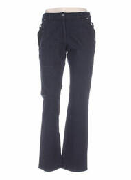 Pantalon drept închidere cu fermoar sub clapetă cu nasturi mărime normală negru MYBO femme