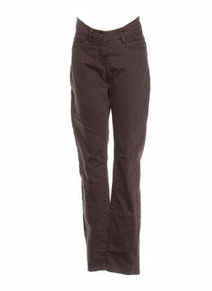 Pantalon slim talie joasă talie joasă maro SANDWICH femeie