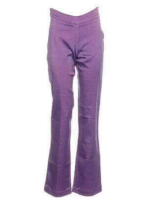 Pantalon drept croială dreaptă talie joasă violet BF & L femeie