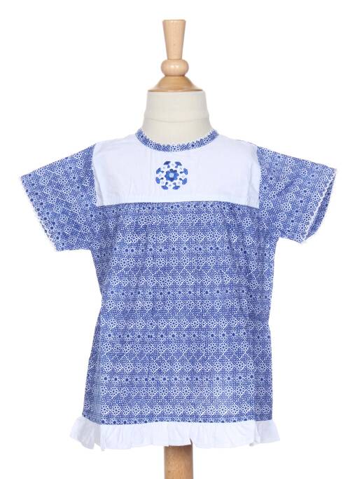 Top mâneci scurte mâneci scurte albastru IDEO fille