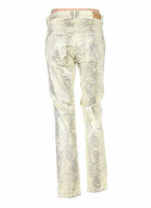 Pantalon slim talie înaltă talie înaltă galben COUTURIST femeie